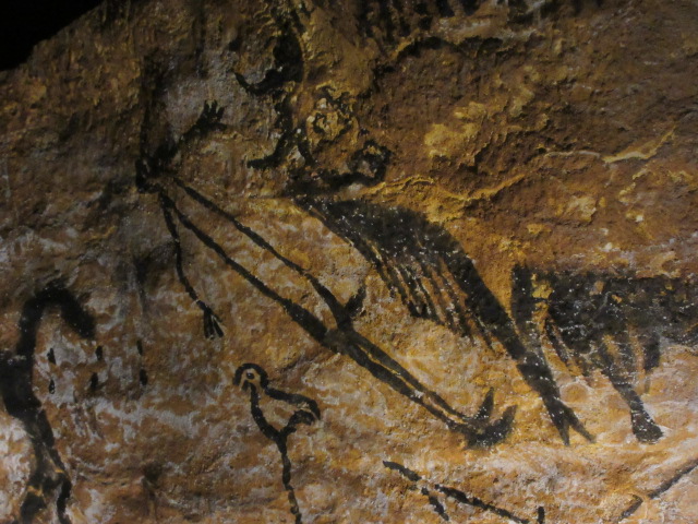 トリ人間の壁画