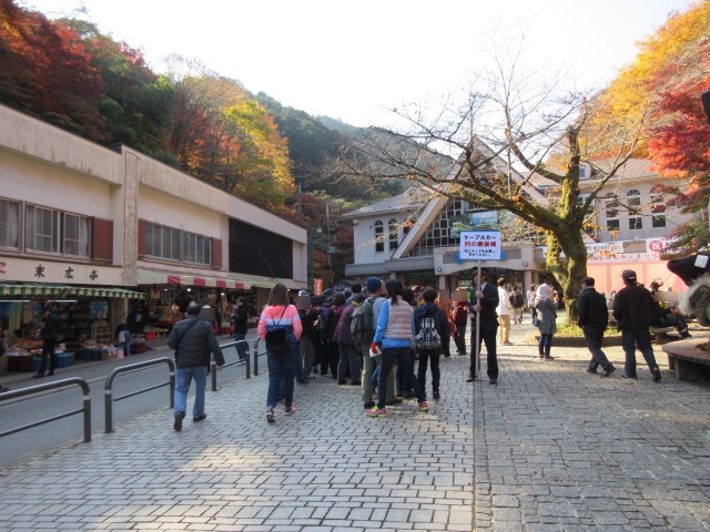 ケーブルカーの行列