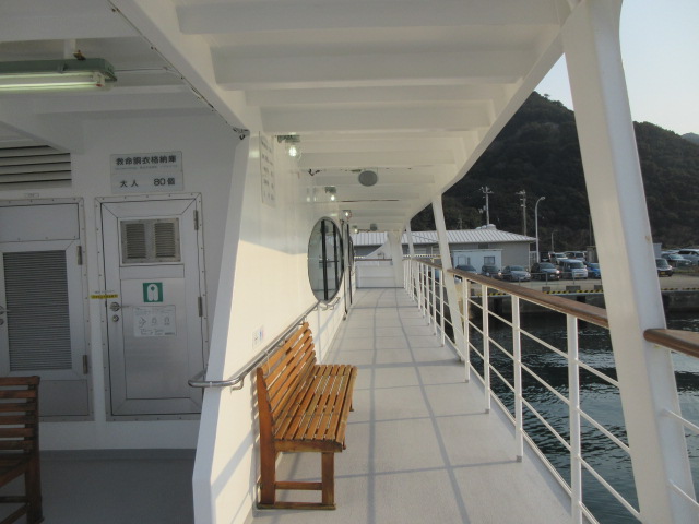 一等室のデッキ
