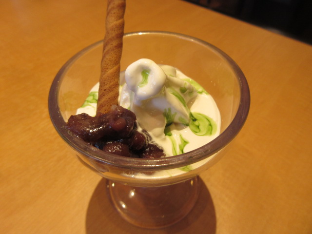 ミニ小倉＆宇治抹茶パフェ