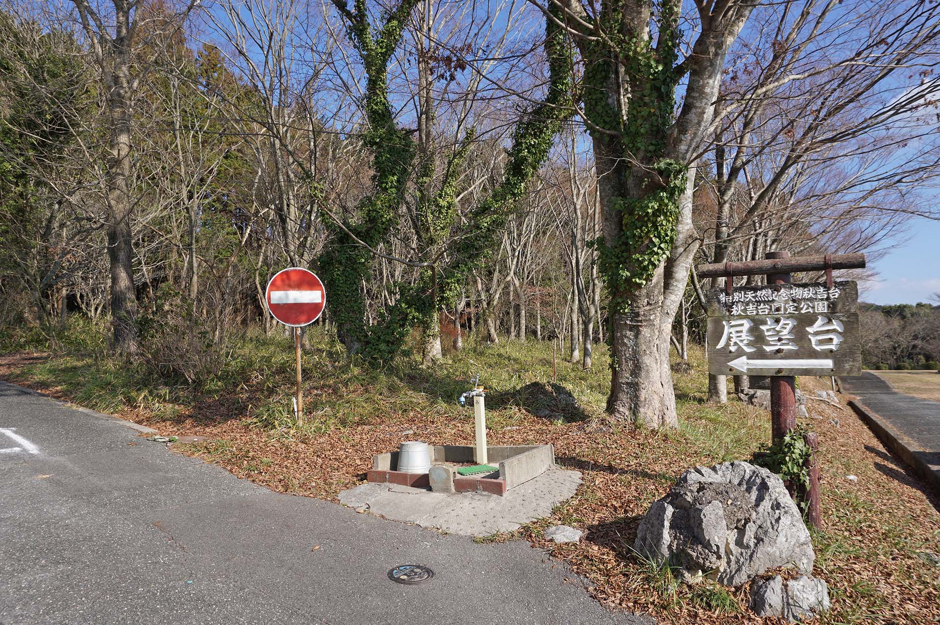秋吉台へ続く歩道