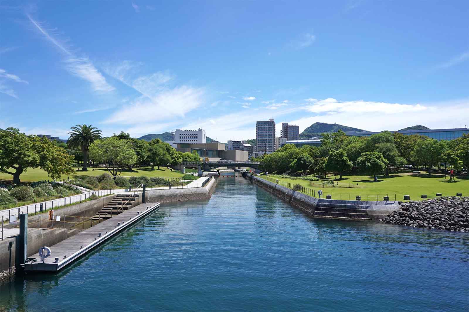 長崎水辺の森公園の運河
