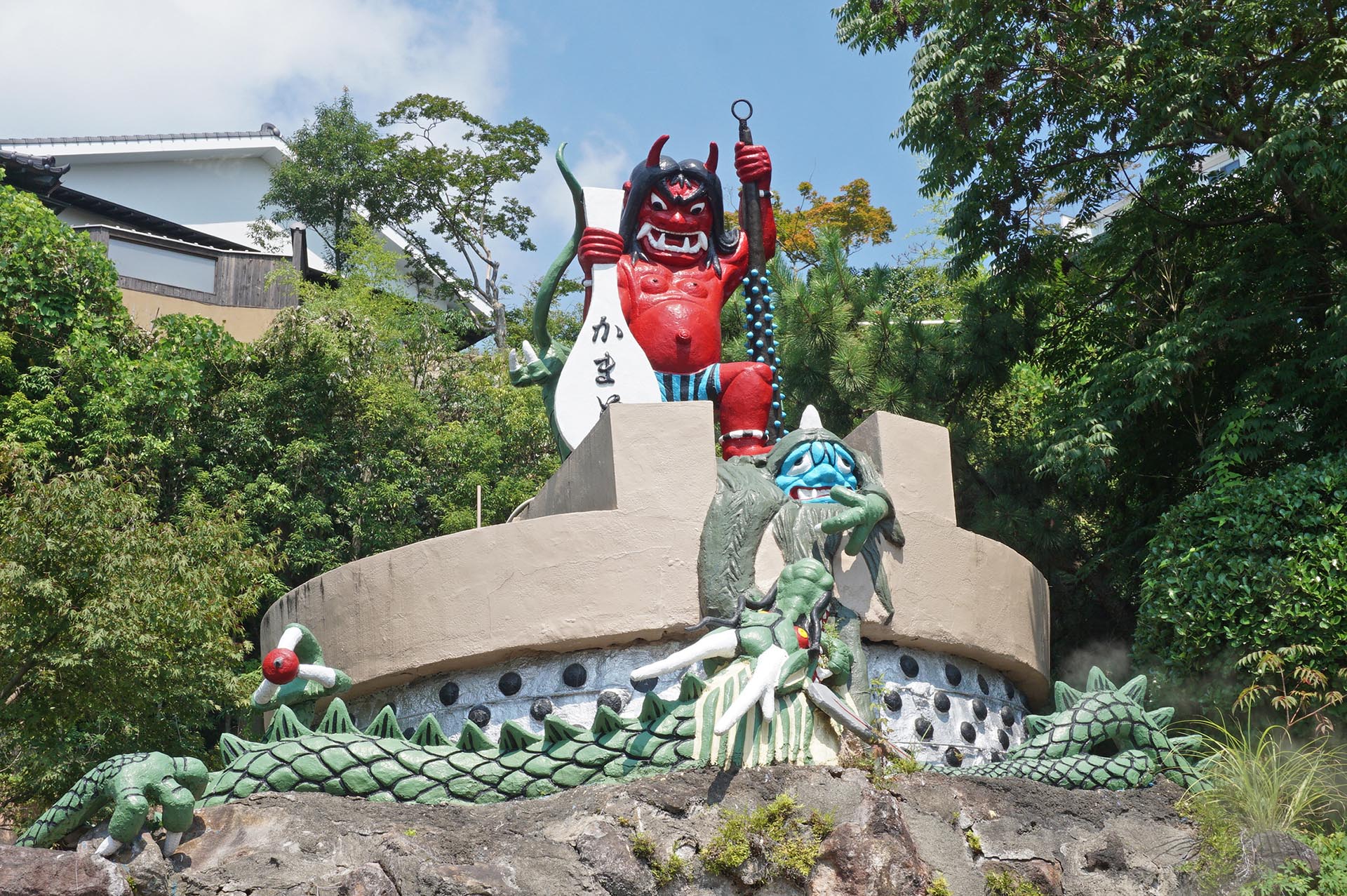 かまど地獄の赤鬼と青鬼